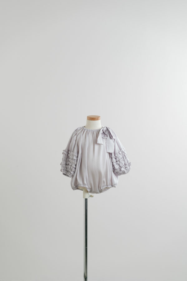 家族写真のレンタル衣装: marron /ドルチェスーツ ロンパース（パープル）