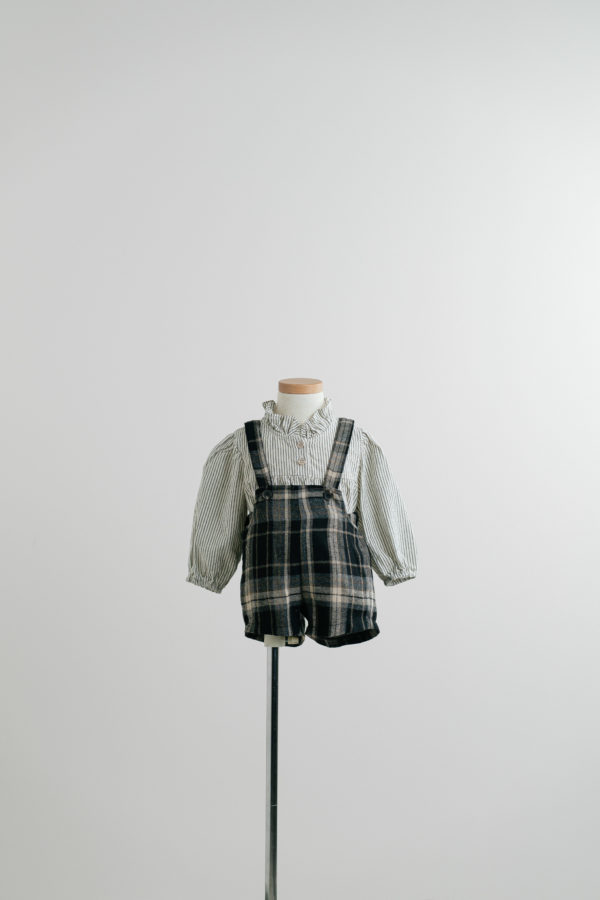 家族写真のレンタル衣装: hibeybebe/ブラウニーチェックメルパンツ（70~80サイズ）